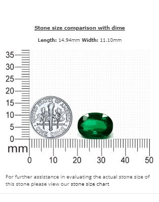 7.44 cts. Emerald Oval GIA Certified