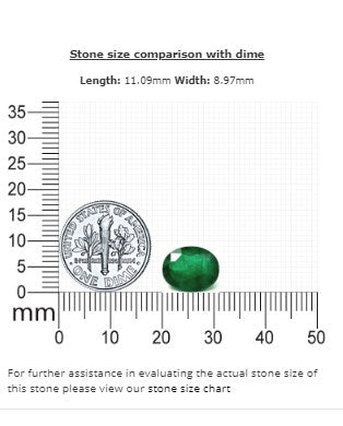 3.22 cts.  Emerald Oval