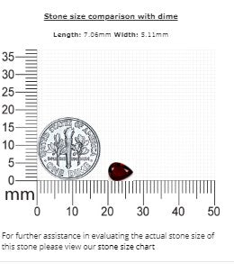 Ruby Pear  Untreated 0.74 cts.