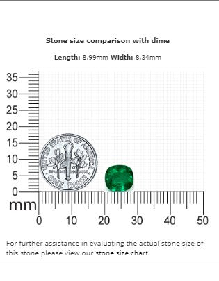 2.64 cts. Emerald Cushion GIA Certified
