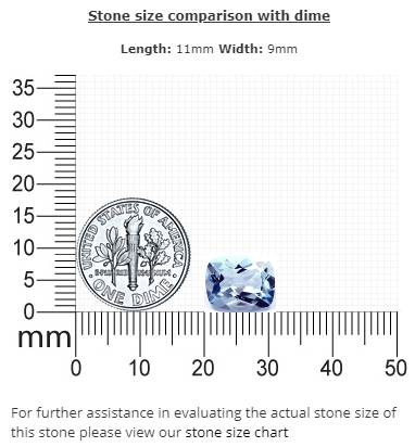 AQUAMARINE Cushion 3.49 cts.
