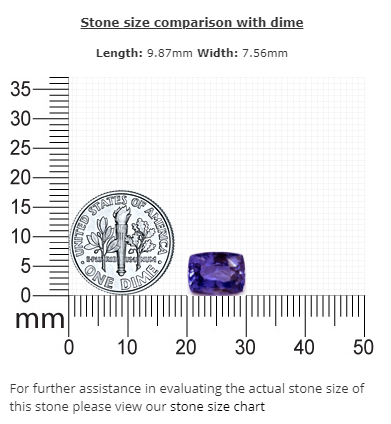 BLUE SAPPHIRE GIA Certified Untreated 4.41 cts. Cushion