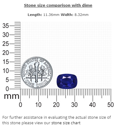 BLUE SAPPHIRE GIA Certified Untreated 4.67 cts. Cushion