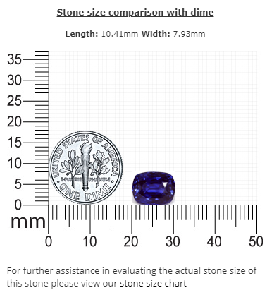 BLUE SAPPHIRE GIA Certified 5.01 cts. Cushion