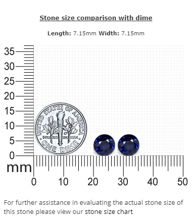 Copy of BLUE SAPPHIRE GIA Certified Untreated 3.91 cttw. Round Matched Pair