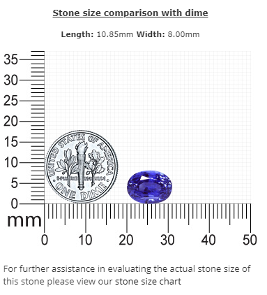 BLUE SAPPHIRE GIA Certified 5.29 cts. Oval