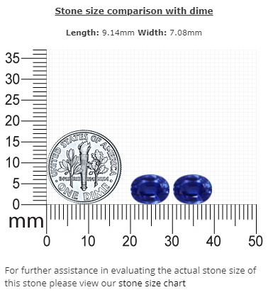 BLUE SAPPHIRE GIA Certified Untreated 5.10 cttw. Oval Matched Pair
