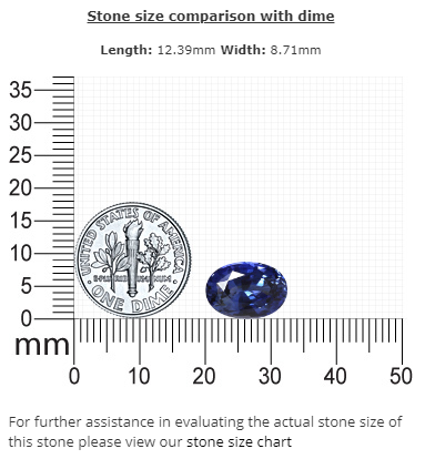 BLUE SAPPHIRE GIA Certified 5.56 cts. Oval