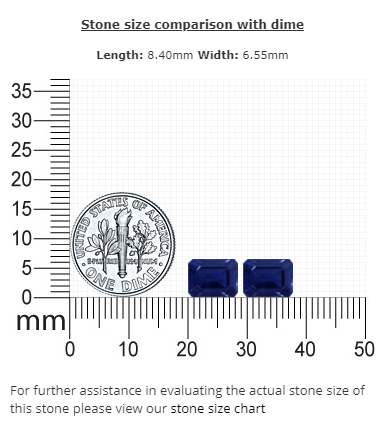 BLUE SAPPHIRE AGL Certified Untreated 4.46 cttw. Emerald Cut Matched Pair