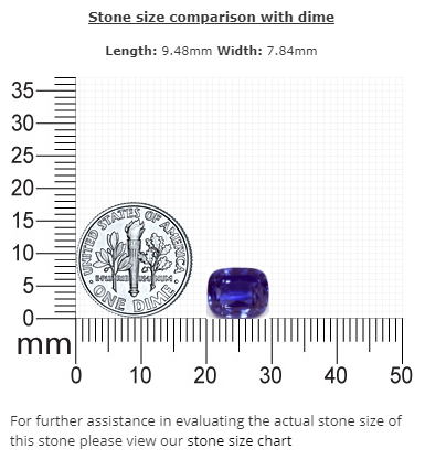 BLUE SAPPHIRE GIA Certified Untreated 4.41 cts. Cushion