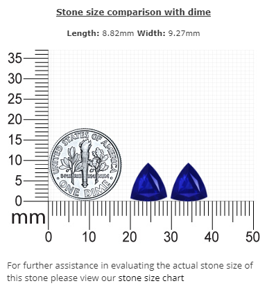 BLUE SAPPHIRE GIA Certified 5.29 cttw. Trillion Matched Pair