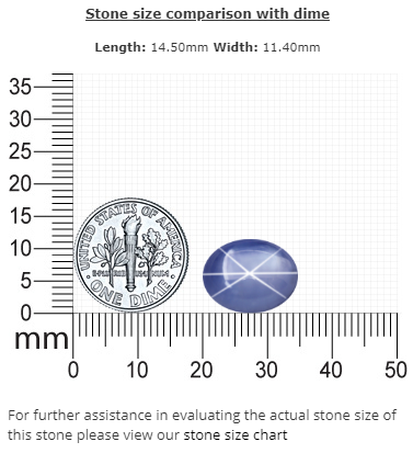 BLUE SAPPHIRE GIA Certified Untreated 17.65 cts. Star