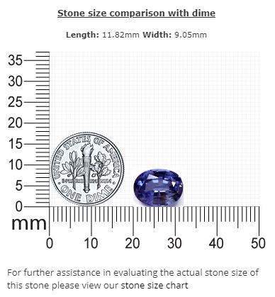 BLUE SAPPHIRE GIA Certified 6.56 cts. Oval