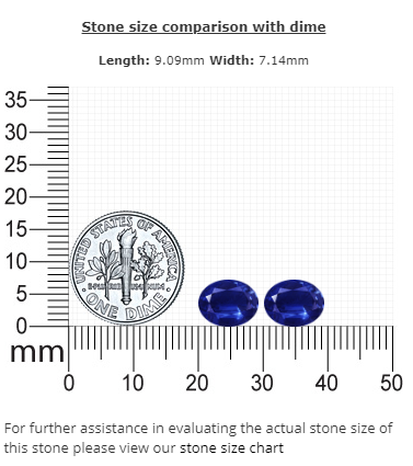 BLUE SAPPHIRE GIA Certified Untreated 4.34 cttw. Oval Matched Pair