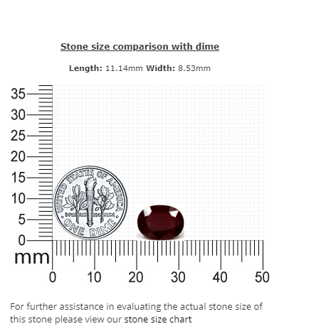 Ruby  Oval GIA Certified 4.12 cts.