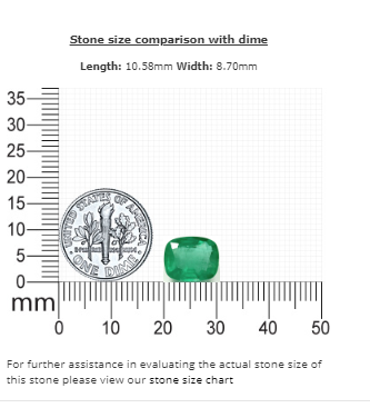 3.07 cts. Emerald Cushion GIA Certified