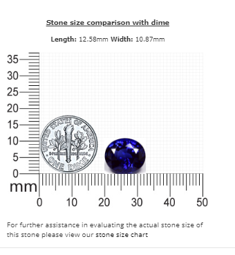 8.77 cts. Blue Sapphire Oval GIA Certified