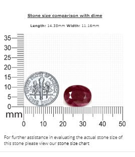 Ruby Oval GIA Certified Untreated  7.96 cts.