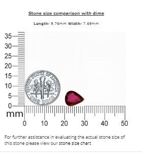 Ruby Pear GIA Certified Untreated 2.01  cts.
