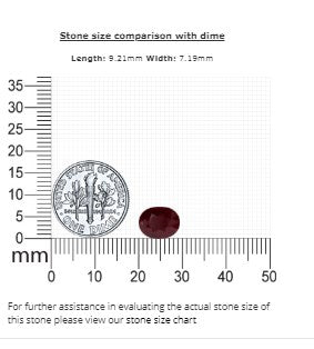 Ruby Oval GIA  Certified 3.03 cts