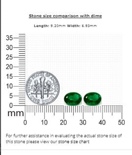 Green Emerald Oval Matched Pair GIA Certified 3.62 cttw.