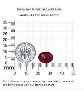 Ruby Cabochon GIA Certified Untreated  8.64 cts.