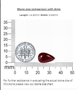 Ruby Pear GIA Certified 4.15  cts.