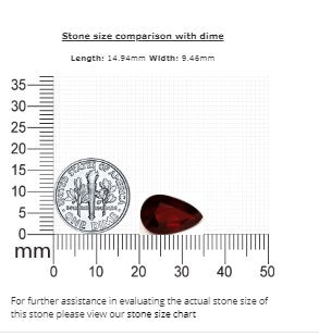 Ruby Pear GIA Certified Untreated 5.09 cts.