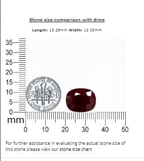 Ruby Cushion GIA Certified  8.16 cts