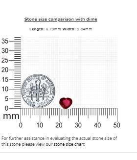 Ruby Heart  GIA Certified Untreated 1.07 cts.
