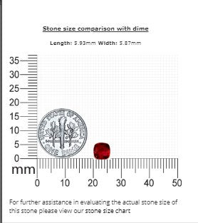 Ruby Cushion GIA Certified Untreated  1.15 cts.
