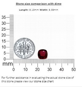 Ruby Cushion GIA Certified Untreated  2.61 cts.