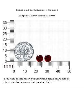Ruby Round Matched Pair GIA Certified  2.46 cttw.