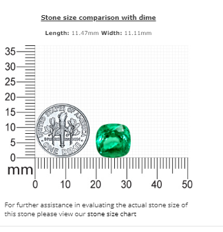 6.88 cts. Emerald Cushion AGL Certified
