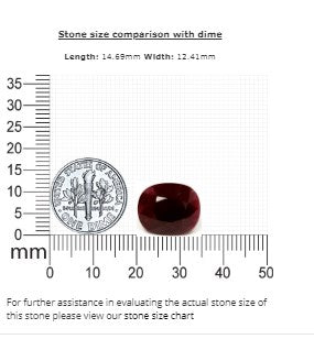 Ruby Cushion GIA Certified Untreated 14.52  cts.