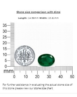 Green Emerald Oval GIA Certified 6.43 cts.