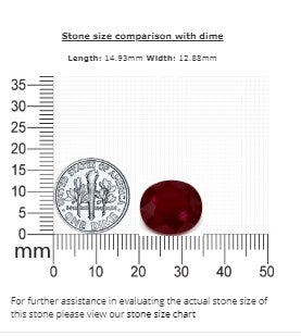 Ruby Oval GIA Certified 13.22  cts.