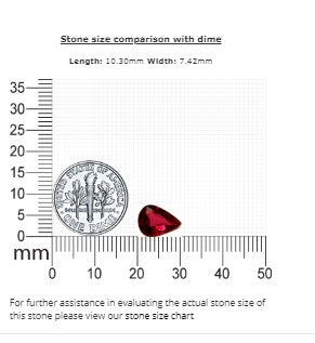 Ruby Pear GIA Certified Untreated 2.07  cts