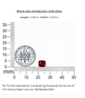 Ruby Cushion GIA Certified Untreated  1.40 cts.
