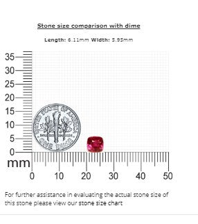 Ruby Cushion GIA Certified  Untreated 1.60 cts.