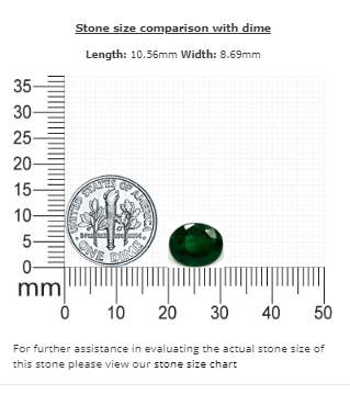 3.00 cts. Emerald Oval GIA Certified