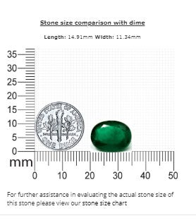 Green Emerald Oval GIA Certified 8.30 cts.
