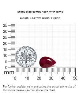 Ruby Pear GIA Certified 5.26 cts.