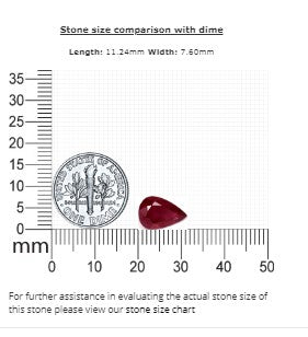 Ruby Pear GIA Certified 3.08 cts.