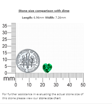 Emerald Heart  GIA Certified Untreated 1.33 cts.