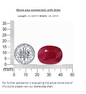 Ruby Oval  GIA Certified 24.64  cts