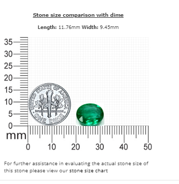 3.77 cts. Emerald Oval GIA Certified