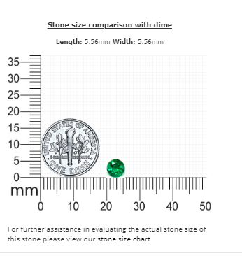 0.64 cts. Emerald Round