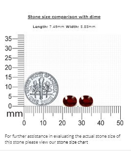 Ruby Cushion Matched Pair GIA Certified Untreated 3.01 cttw.