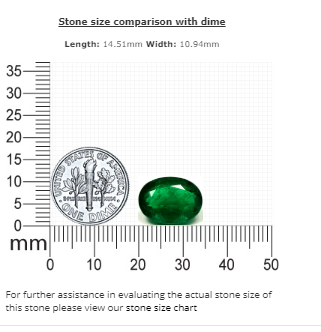 7.57 cts. Emerald Oval GIA Certified
